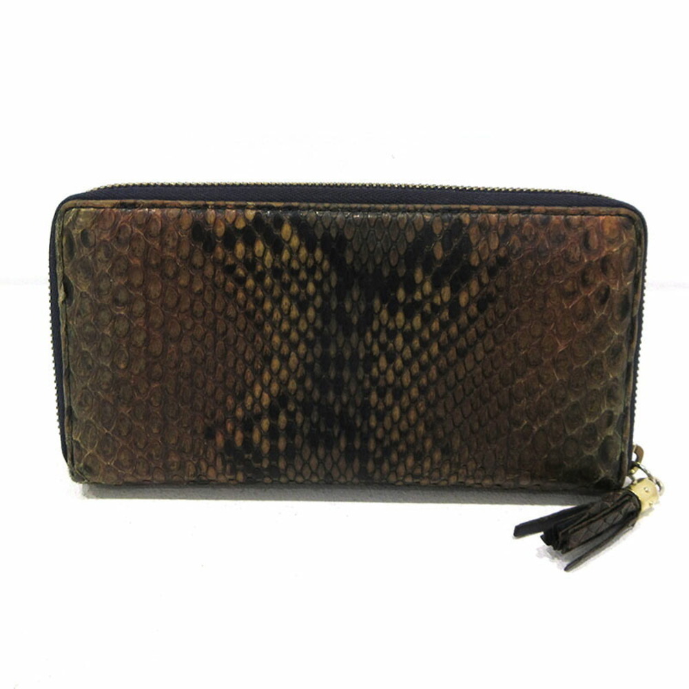 Gucci Python Soho Zip Around Long Wallet Brown - image 2